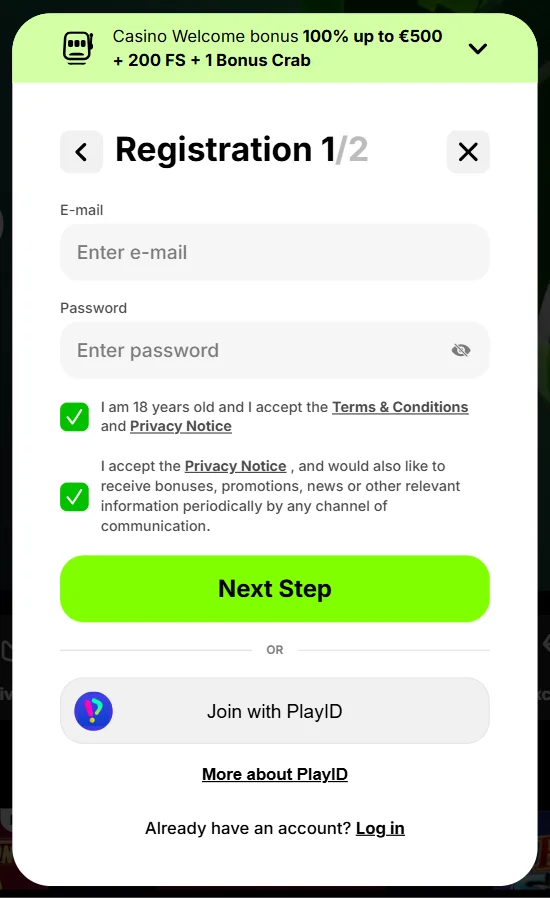 Spinit Casino Sign Up